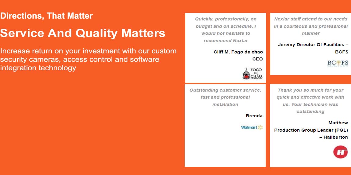clients-testimonials-nexlar Commercial Business Security Systems Installer