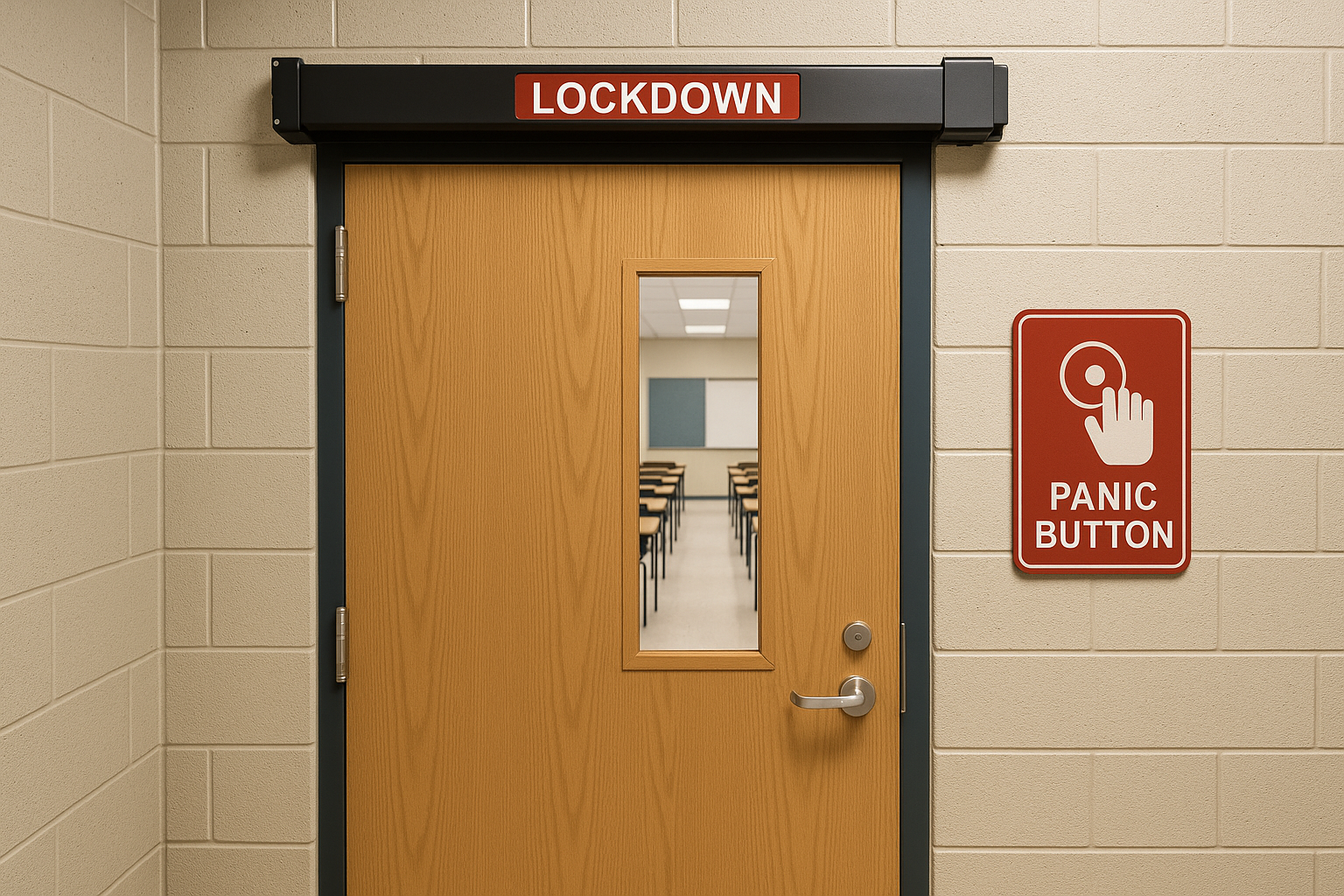 school lockdown button system