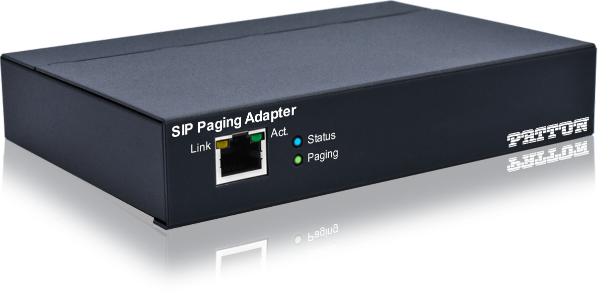 VoIP SIP paging system controller connected to IP ceiling speakers and a business phone system in a Texas commercial office