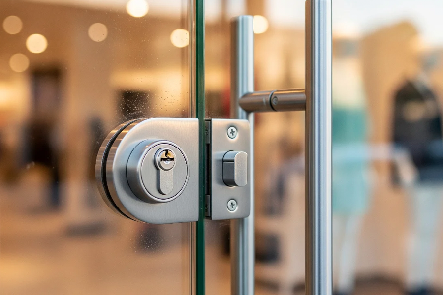 storefront-lock-installation-austin Securing Storefronts: Commercial Locksmithing & Access Control in Austin