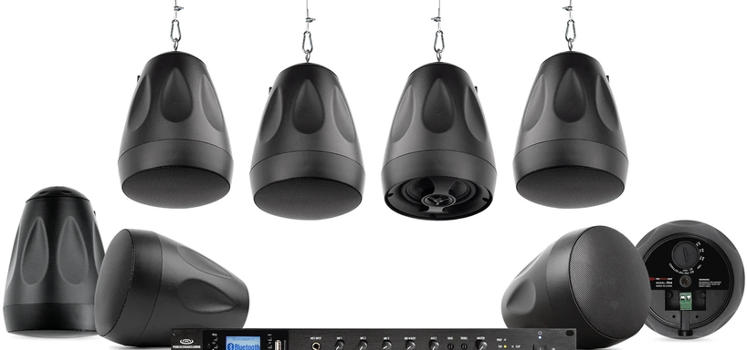 hanging_speaker_system_818x384 Unified Sound: Retail Store Audio and PA Systems in San Antonio